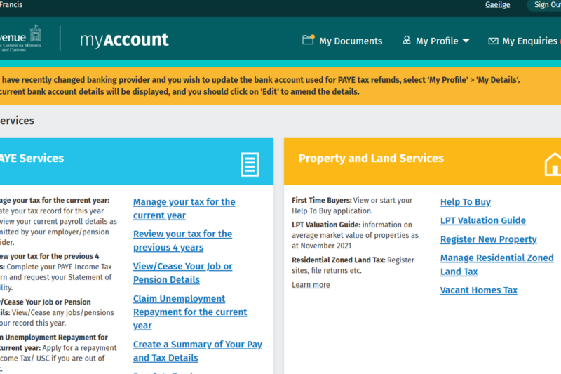 Filing for a tax refund in Ireland
